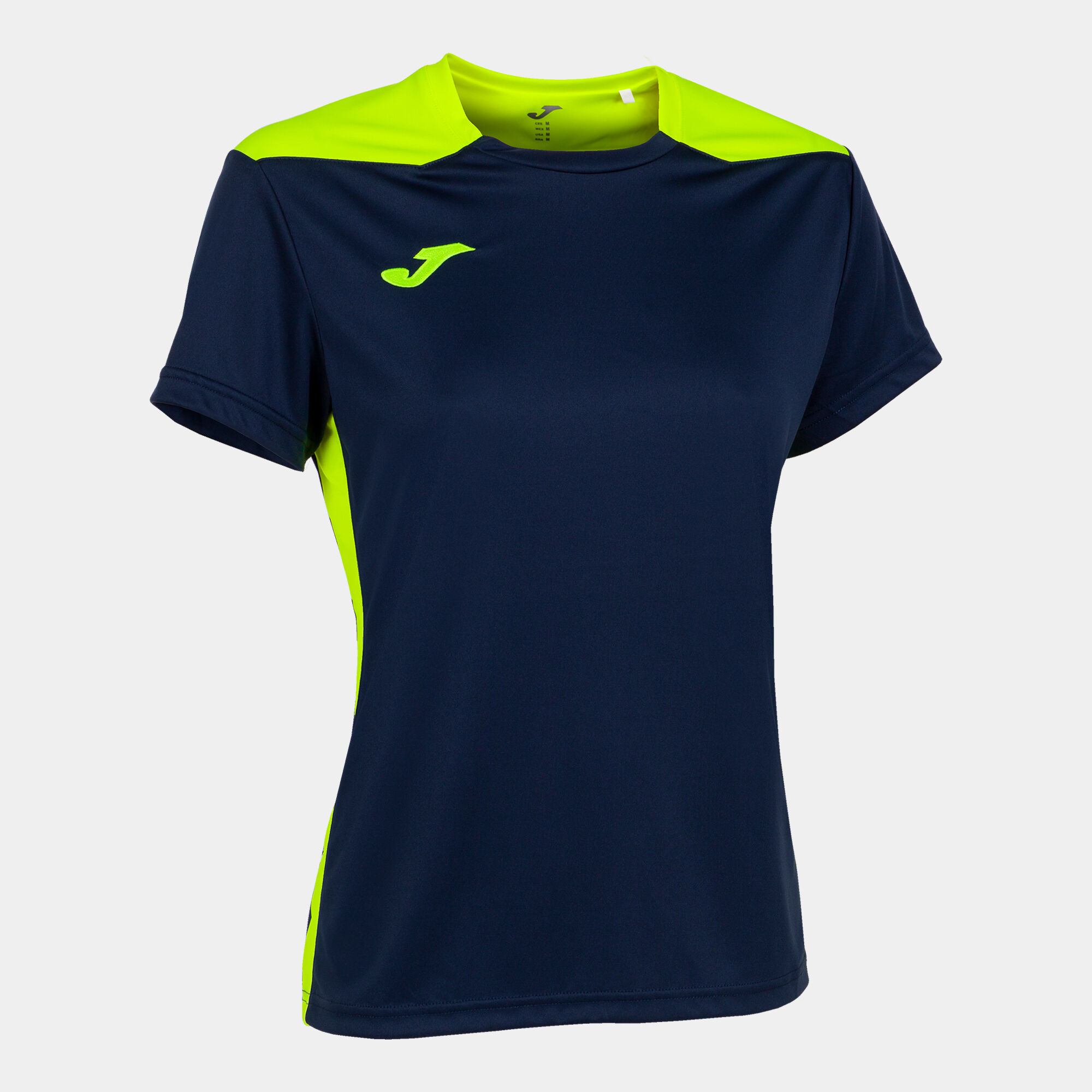 Koszulka z krótkim rękawem kobiety Championship VI granatowy fluorescencyjny zólty