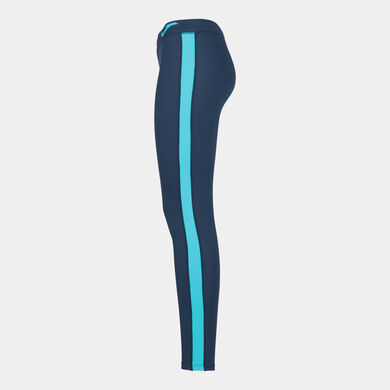Leggings lang frau Ascona marineblau neon-türkis