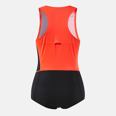 Costume intero donna Picasho corallo fluorescente nero