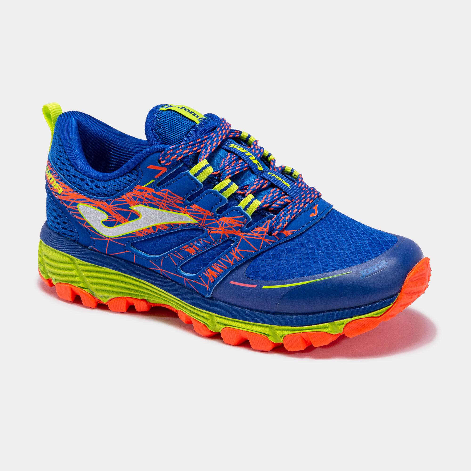 Trail running shoes Sima 22 junior navy blue lime