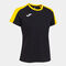 Camiseta manga corta mujer Eco Championship negro amarillo