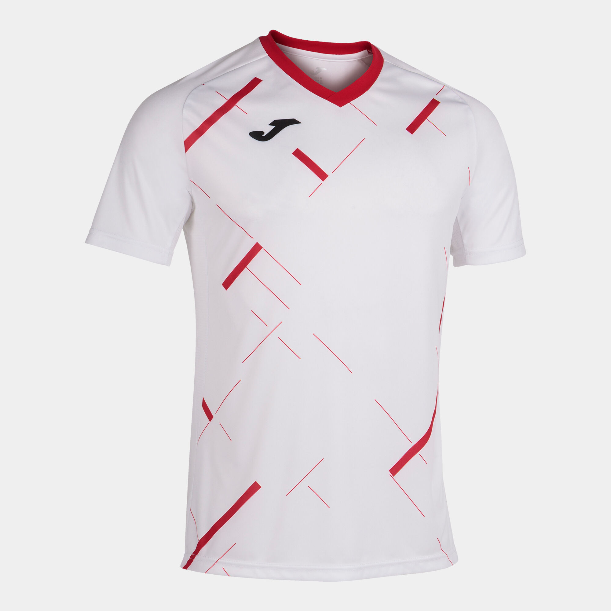 Maillot manches courtes homme Tiger III blanc rouge