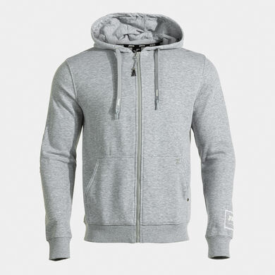 Giacca con cappuccio uomo Urban Street grigio melange