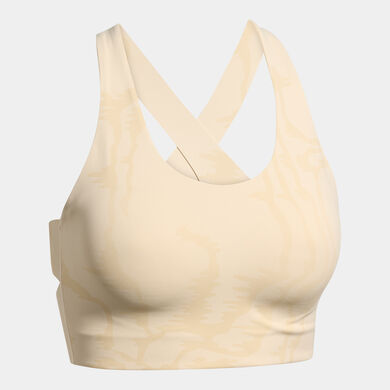 Sports bra woman Indoor Gym beige orange