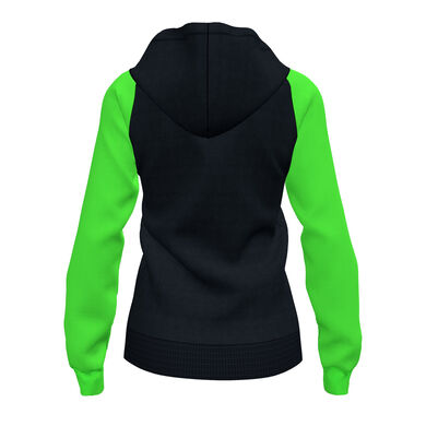 Hooded jacket woman Academy IV black fluorescent green