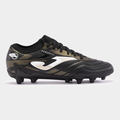 Botas fútbol Powerful 24 terreno firme FG negro oro