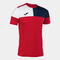 T-shirt manga curta homem Crew V vermelho azul marinho