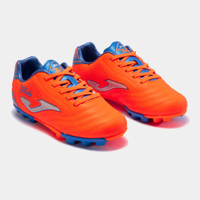 Scarpe calcio Toledo Jr 23 terreno duro HG junior arancione blu reale