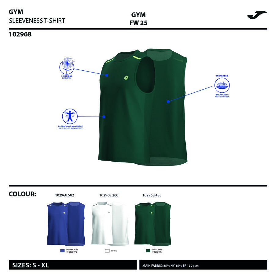 CAMISETA SIN MANGAS INDOOR GYM