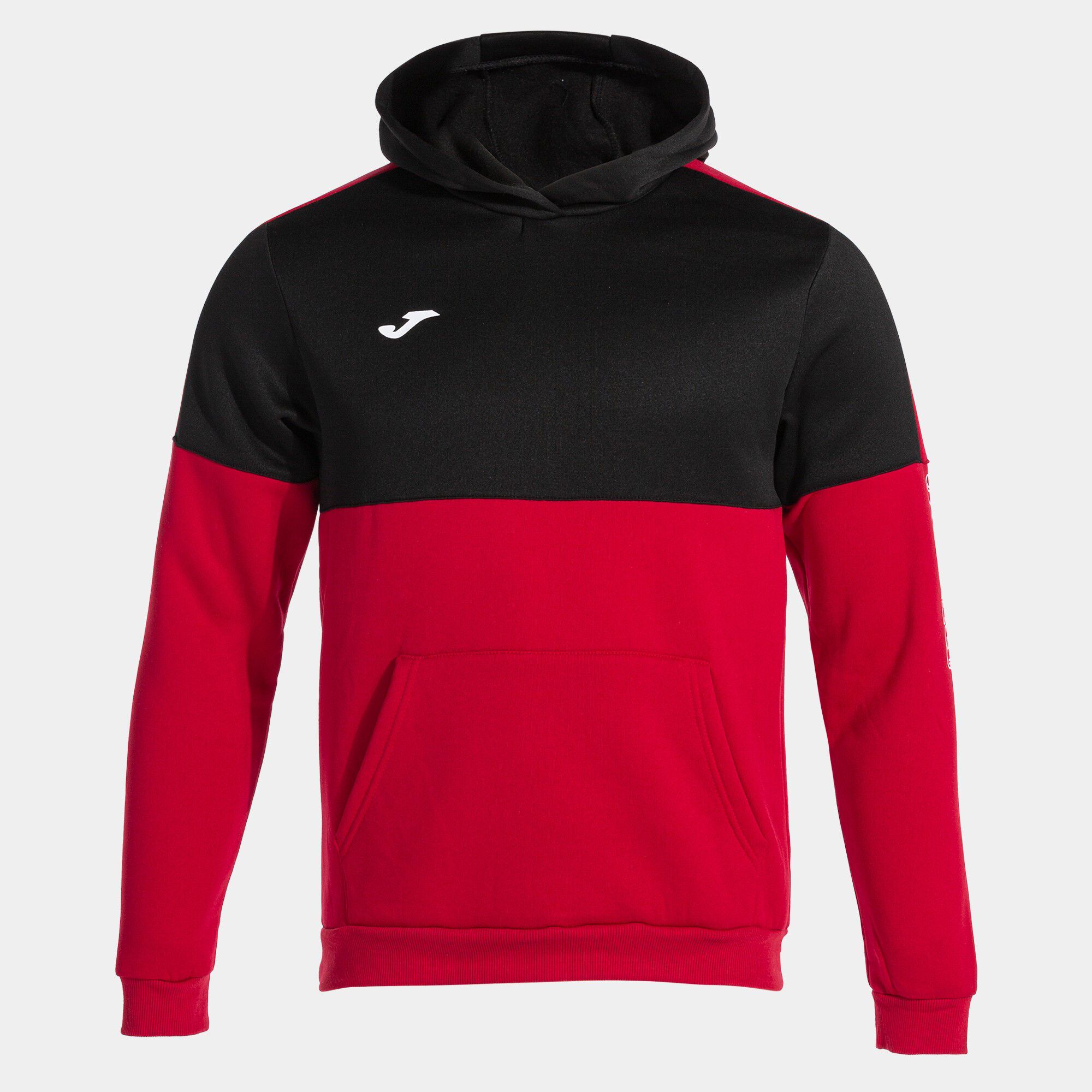 HOODED SWEATER UNISEX PART RED BLACK