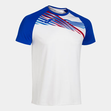 Shirt short sleeve man Elite X white royal blue