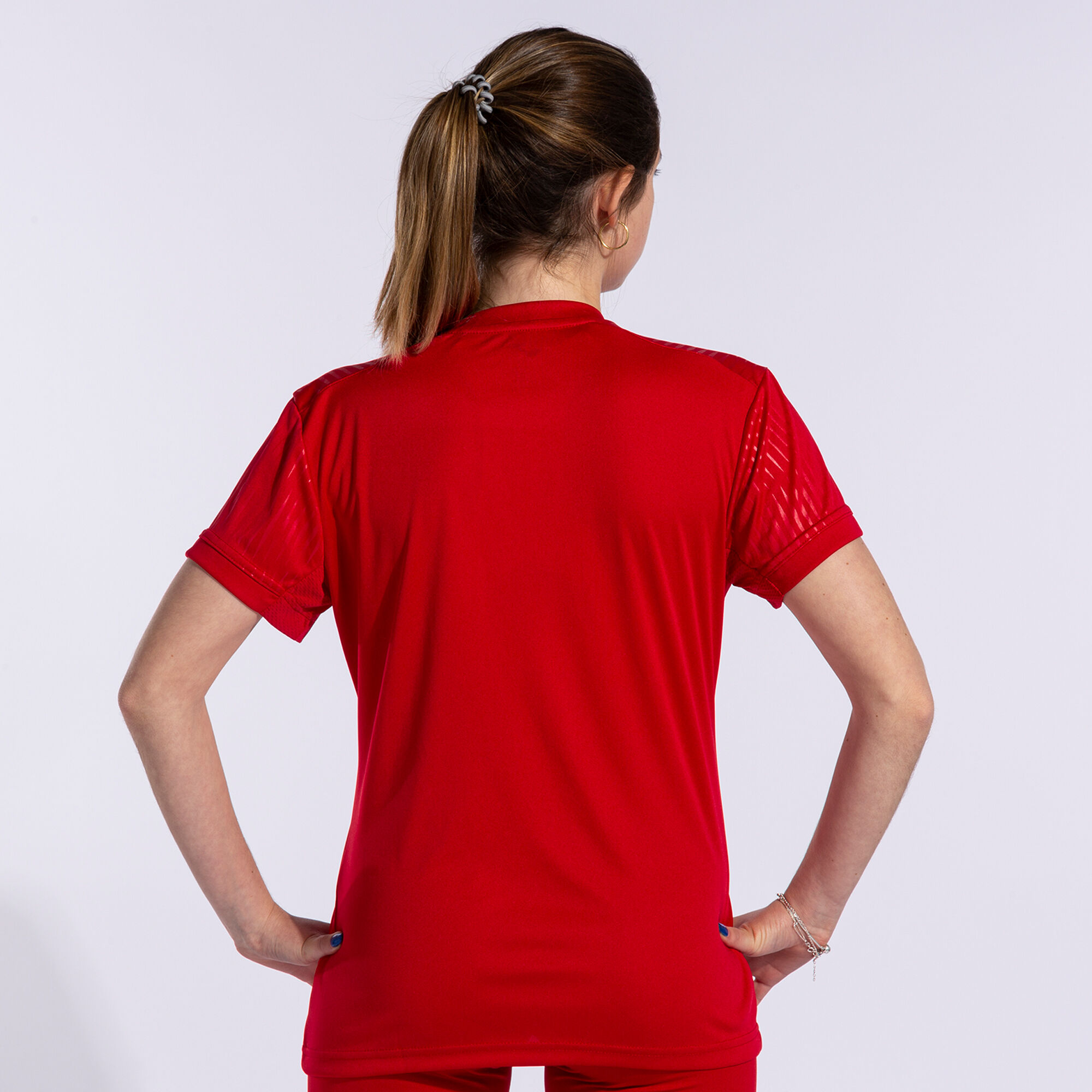 T-shirt manga curta mulher Montreal vermelho