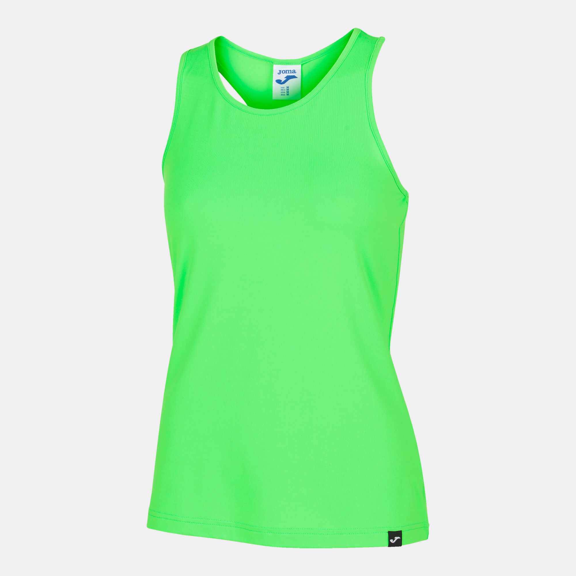 Koszulka na ramiączkach kobiety Torneo fluorescencyjny zielony