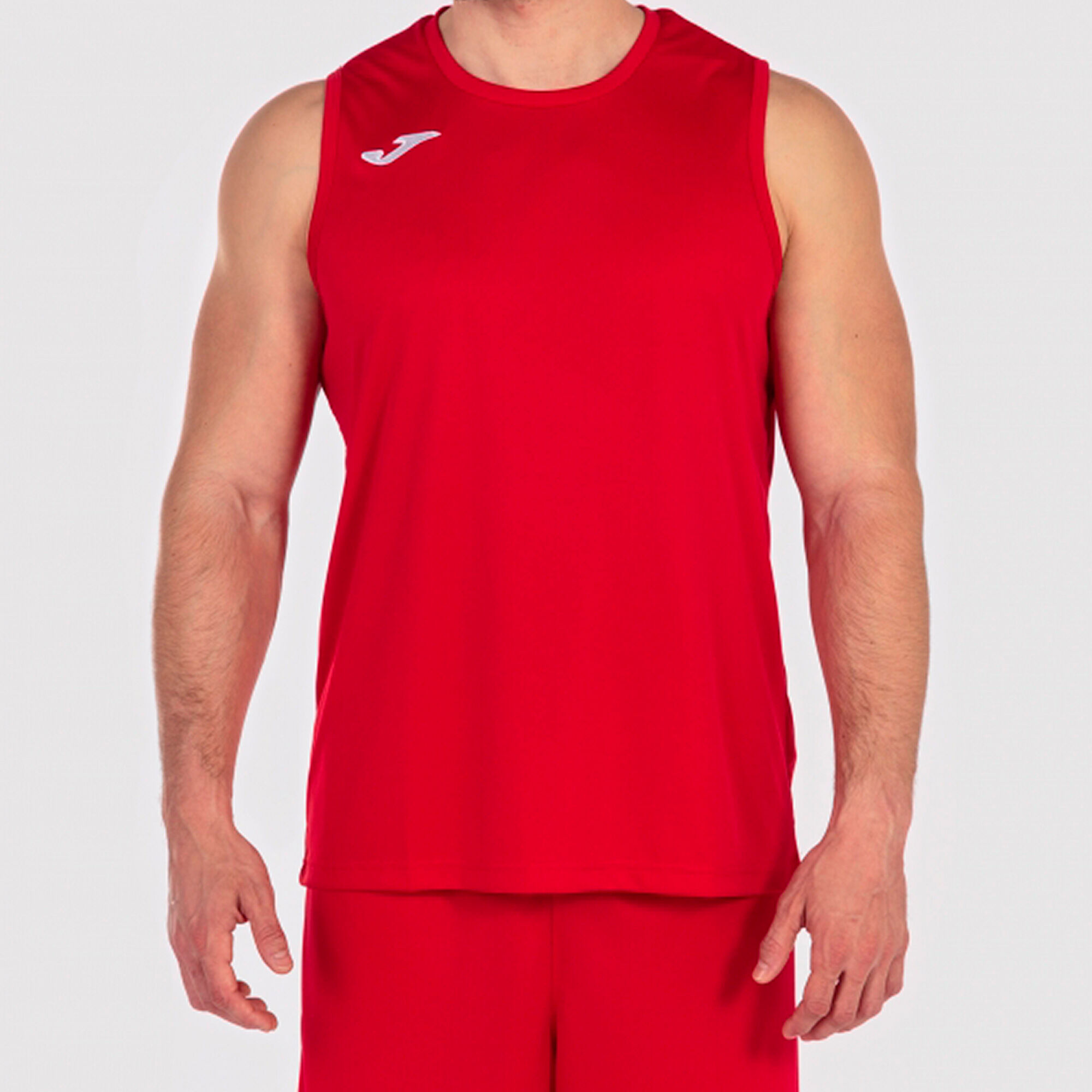 Camiseta sin mangas hombre Combi Basket rojo
