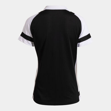 Polo manga corta mujer Lider negro blanco