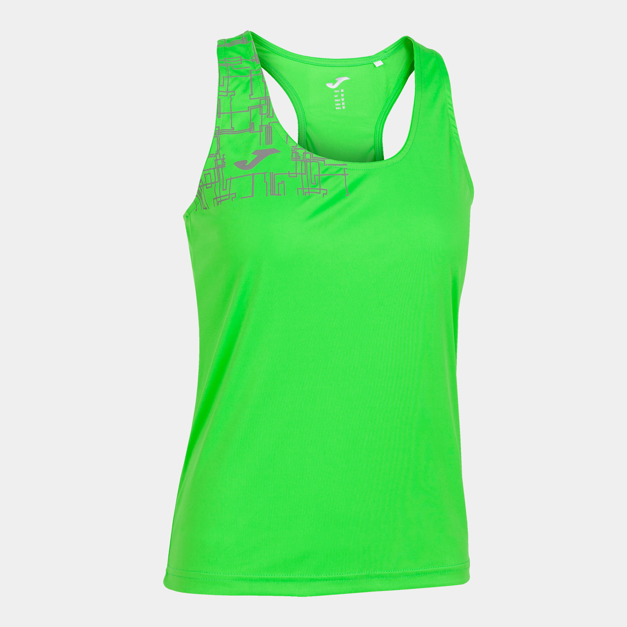 T-shirt de alça mulher Elite VIII verde fluorescente