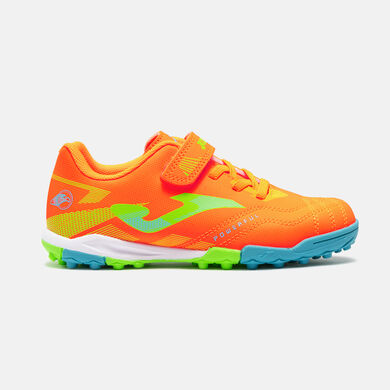 Botas f&uacute;tbol Powerful Jr 26 moqueta - turf junior naranja