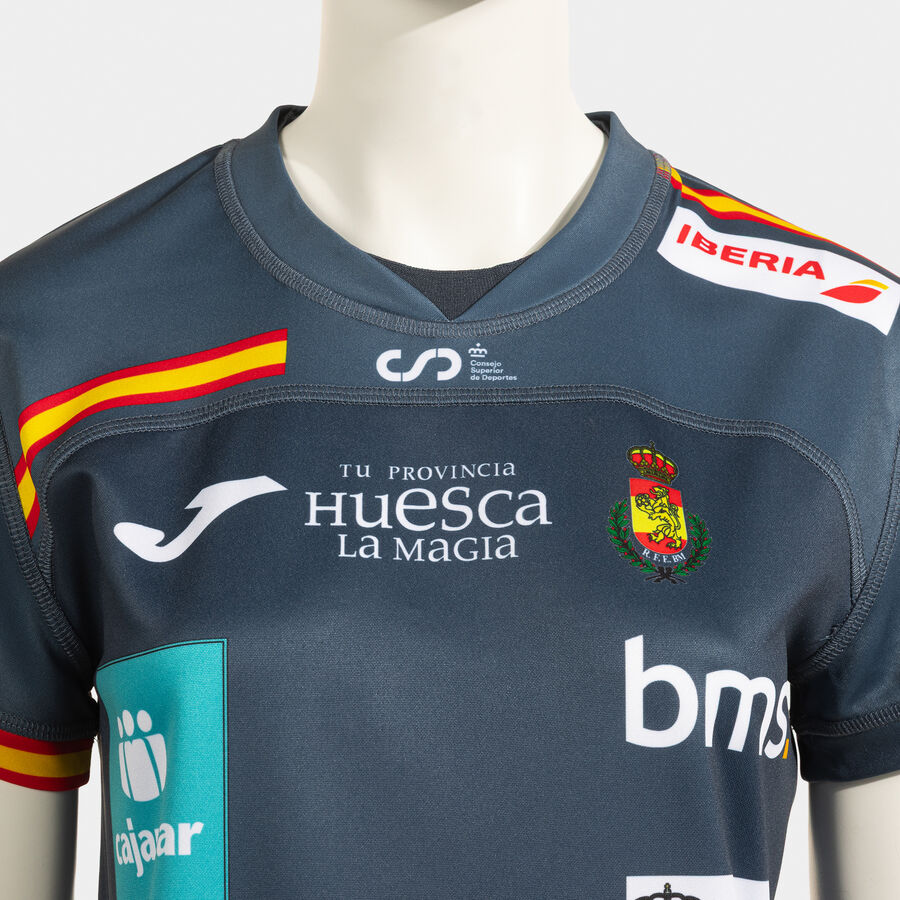 CAMISETA MANGA CORTA MUJER COMP. OFI. FED. BALONMANO ESPA&Ntilde;A