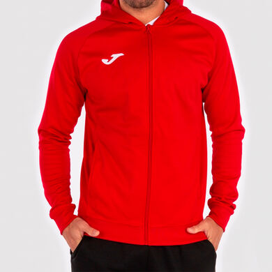 Chaqueta con capucha hombre Menfis rojo