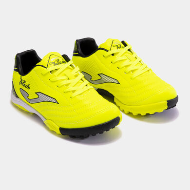 Botas fútbol Toledo Jr 23 moqueta - turf junior amarillo flúor negro