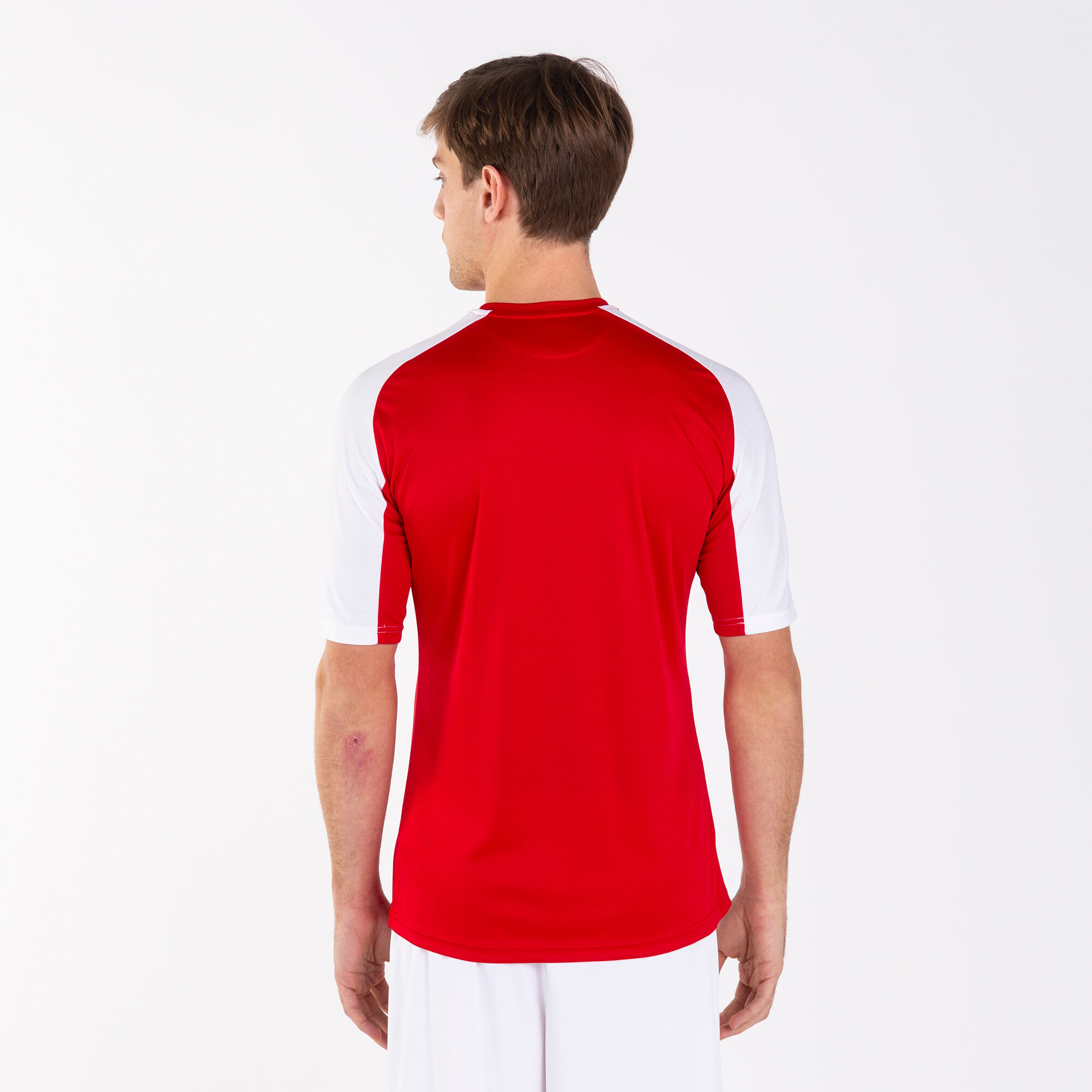 MAILLOT MANCHES COURTES HOMME ESSENTIAL ROUGE BLANC