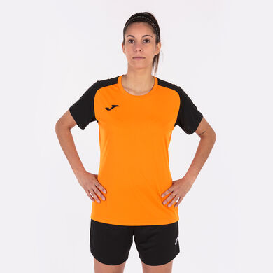 T-shirt manga curta mulher Academy IV laranja preto