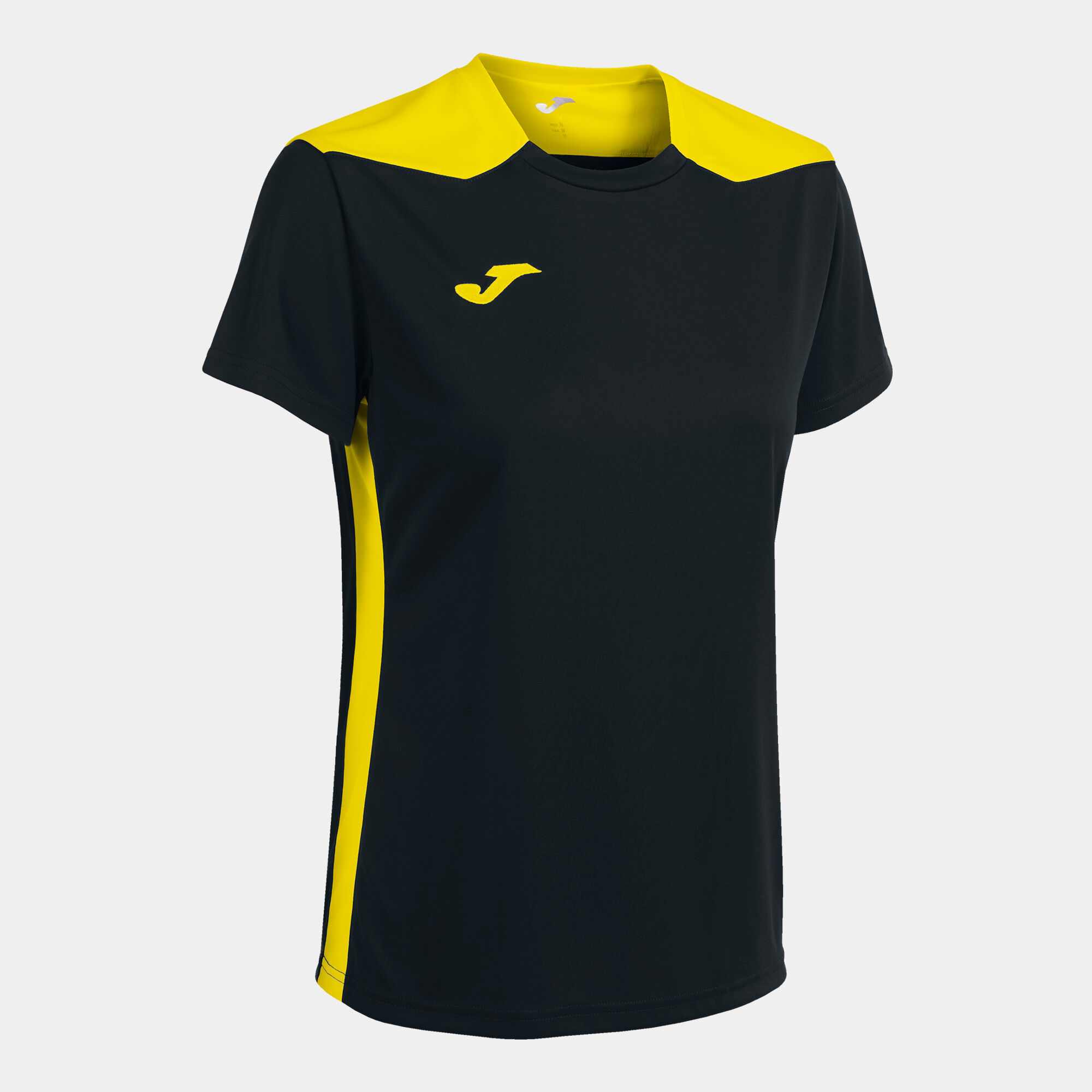 T-shirt manga curta mulher Championship VI preto amarelo