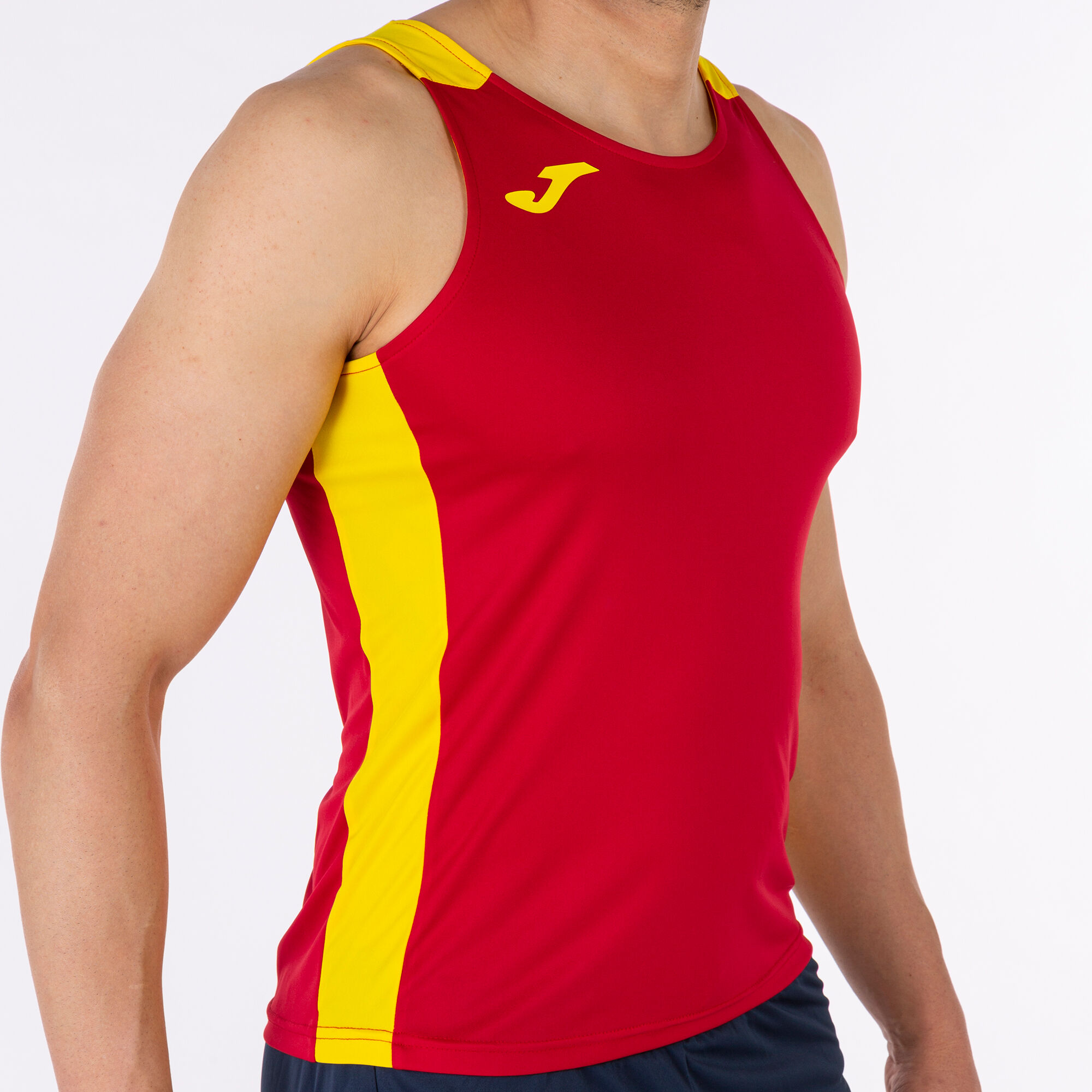 Tank top man Record II red yellow