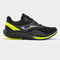 Zapatillas running Active 24 hombre negro amarillo flúor