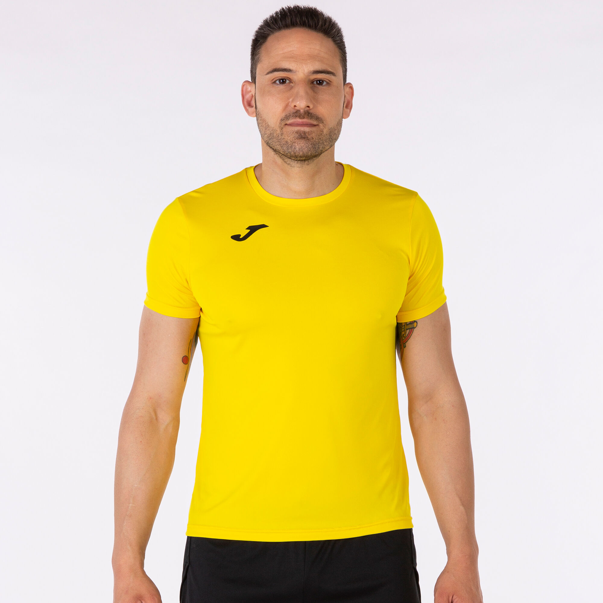 T-shirt manga curta homem Record II amarelo