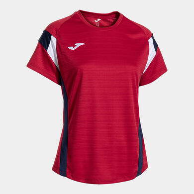 Shirt short sleeve woman Montreal red dark navy