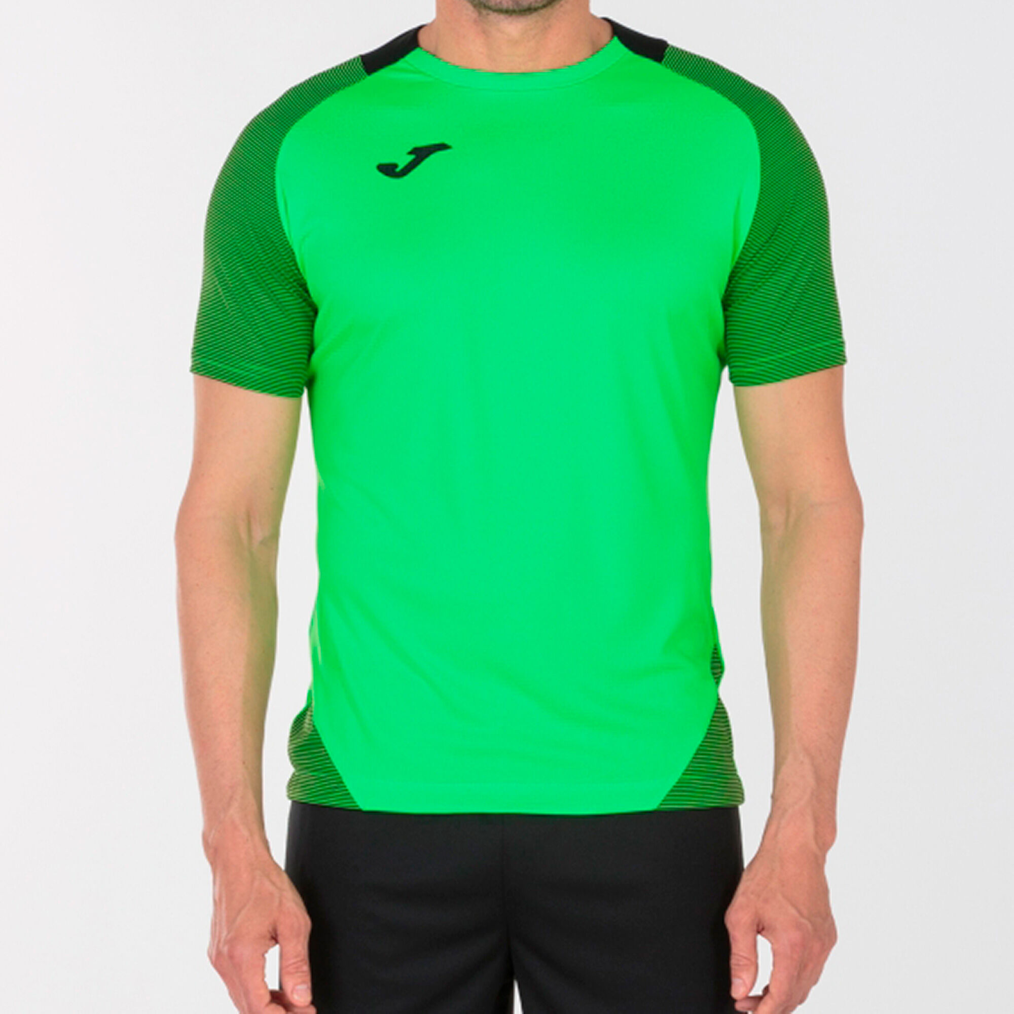 Camiseta manga corta hombre Essential II verde flúor negro
