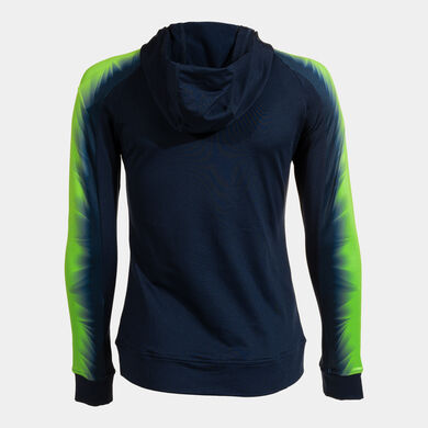 Chaqueta con capucha mujer Elite XI marino verde flúor