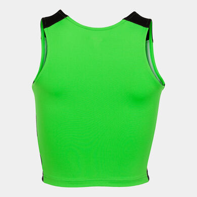 Top damă Record II verde fosforescent negru