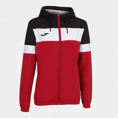 Rainjacket woman Crew IV red black white