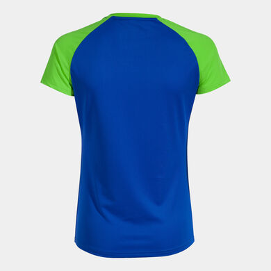 Maglia a manica corta donna Elite X blu reale verde fluorescente