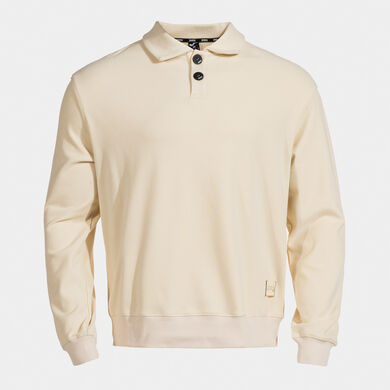 Polo manga larga unisex Mimetic beige