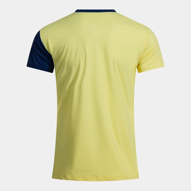 Shirt short sleeve man Challenge Deuce yellow navy blue
