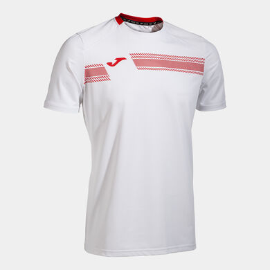 Camiseta manga corta hombre Smash blanco rojo