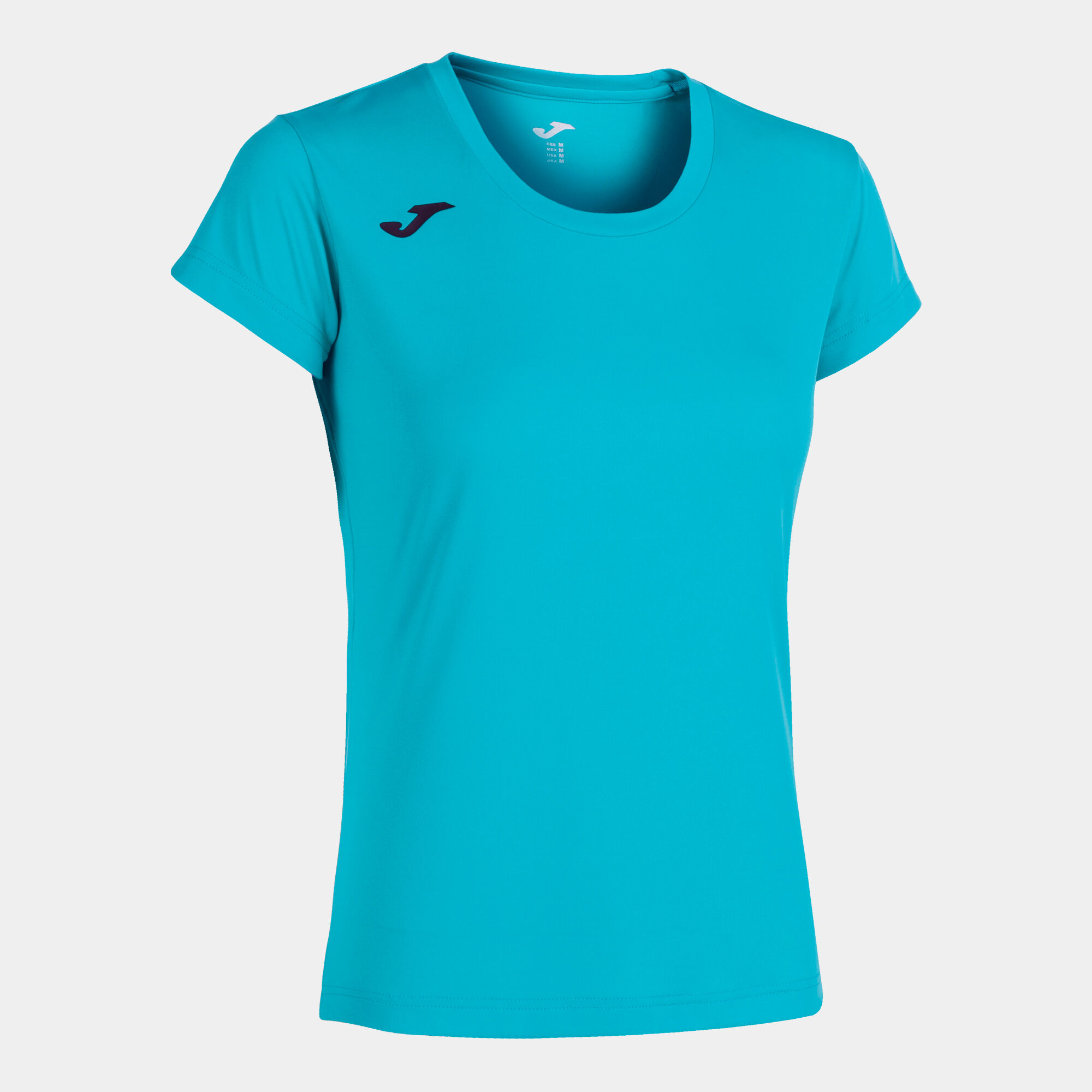 Shirt short sleeve woman Record II fluorescent turquoise