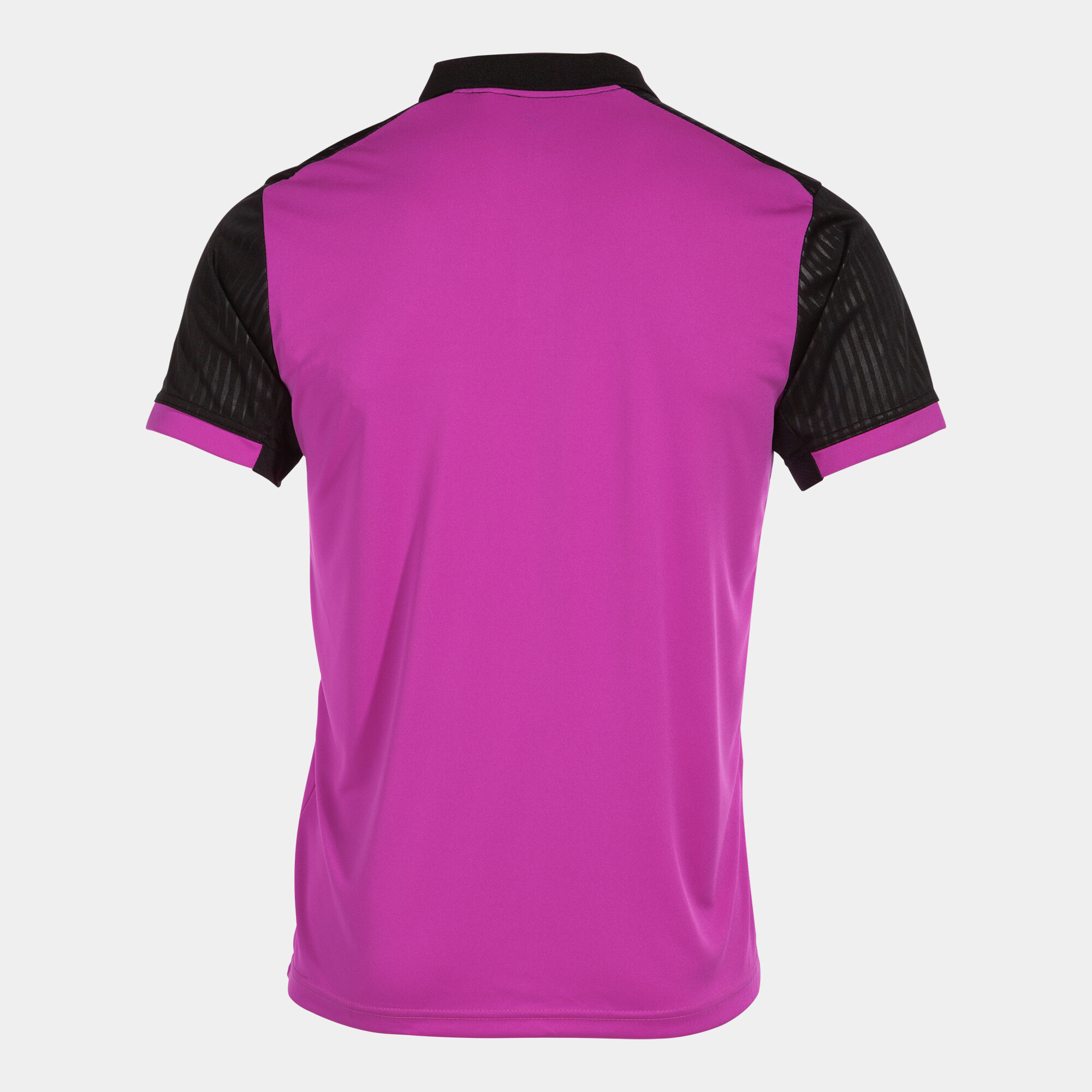 Polo manches courtes homme Montreal rose fluo noir