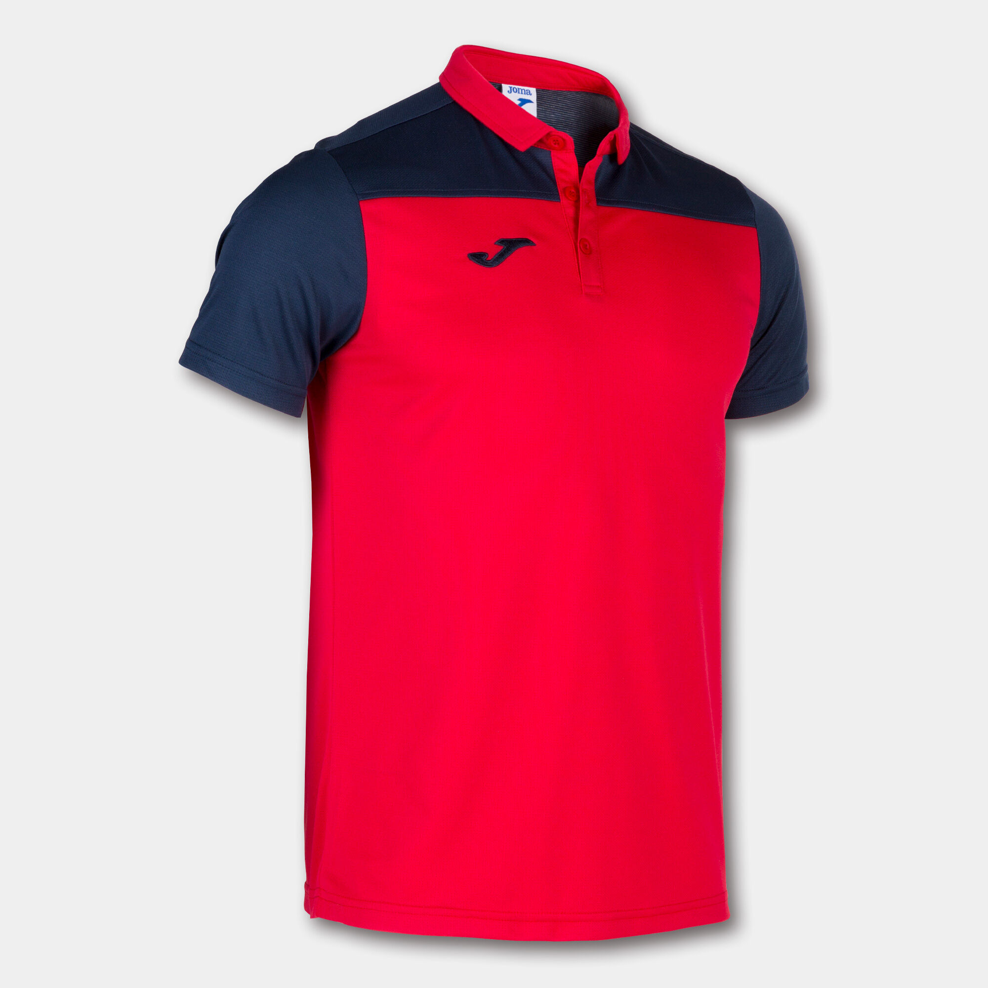 POLO MANCHES COURTES HOMME HOBBY II ROUGE BLEU MARINE