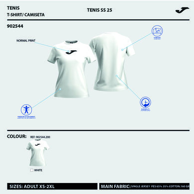 Camiseta manga corta mujer Challenge blanco