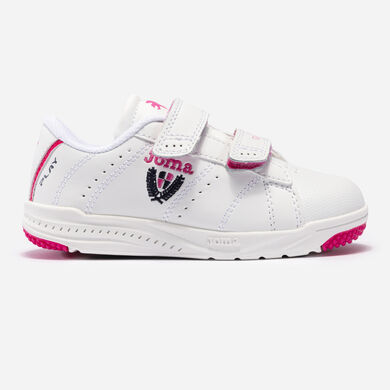 Sapatilhas casual Play 22 júnior branco fúcsia