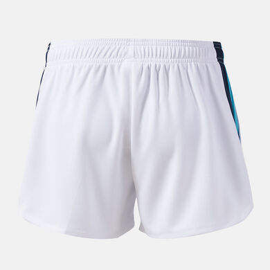 Short mujer Terra blanco turquesa fl&uacute;or