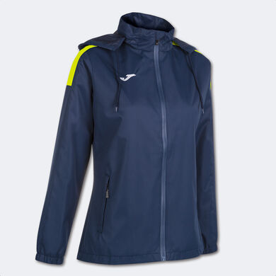 Imperm&eacute;able femme Trivor bleu marine jaune fluo