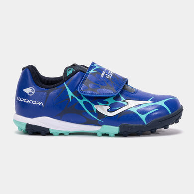 Botas fútbol Super Copa Jr 25 moqueta - turf junior royal