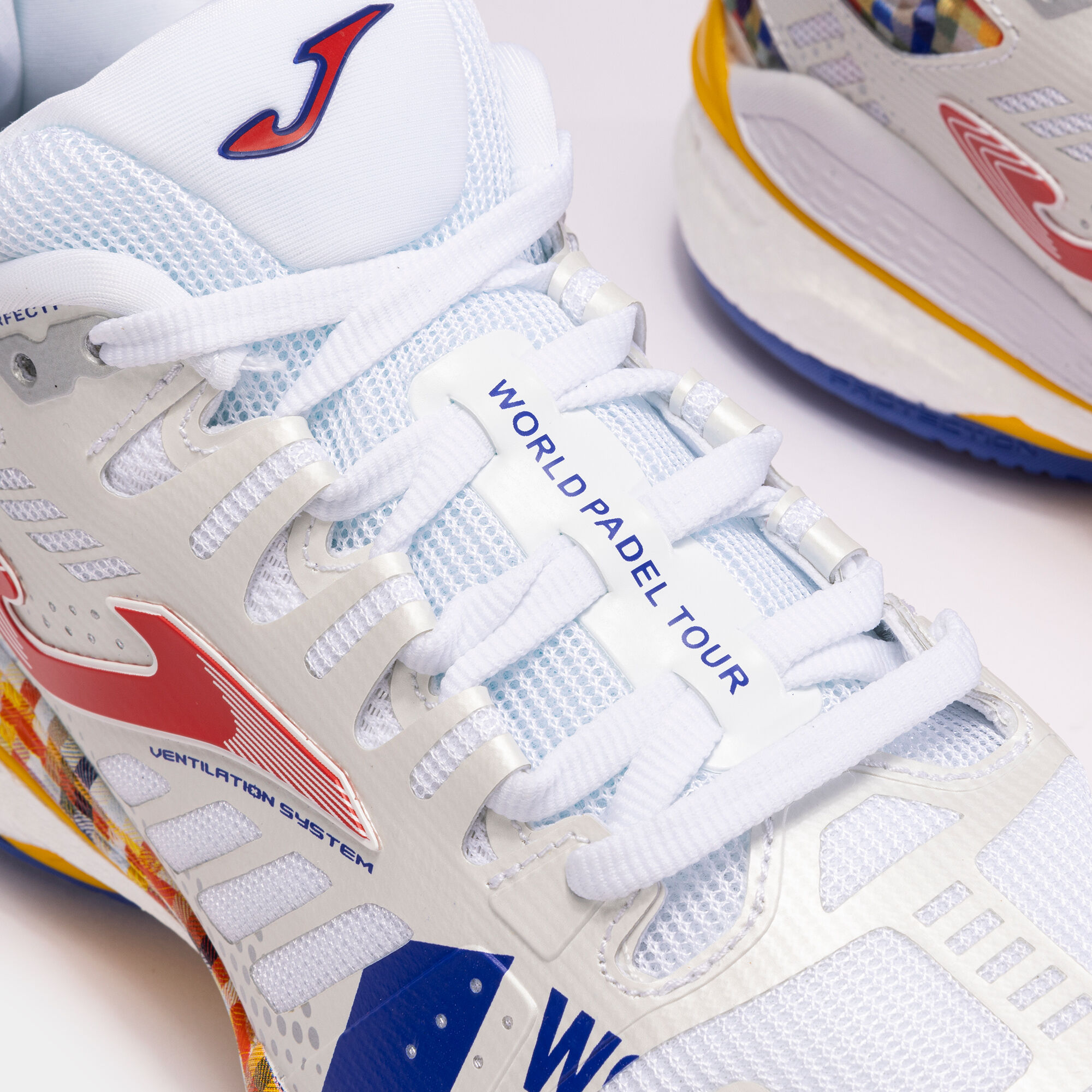 Shoes T.Slam 23 World Padel Tour Wpt clay woman white royal blue