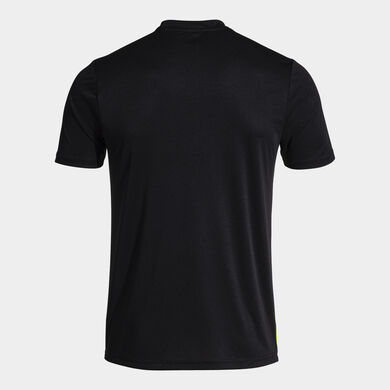 Camiseta manga corta hombre Lion II negro amarillo flúor