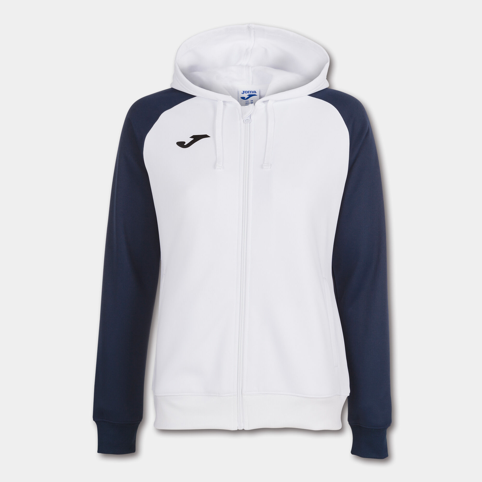 Hooded jacket woman Academy IV white navy blue